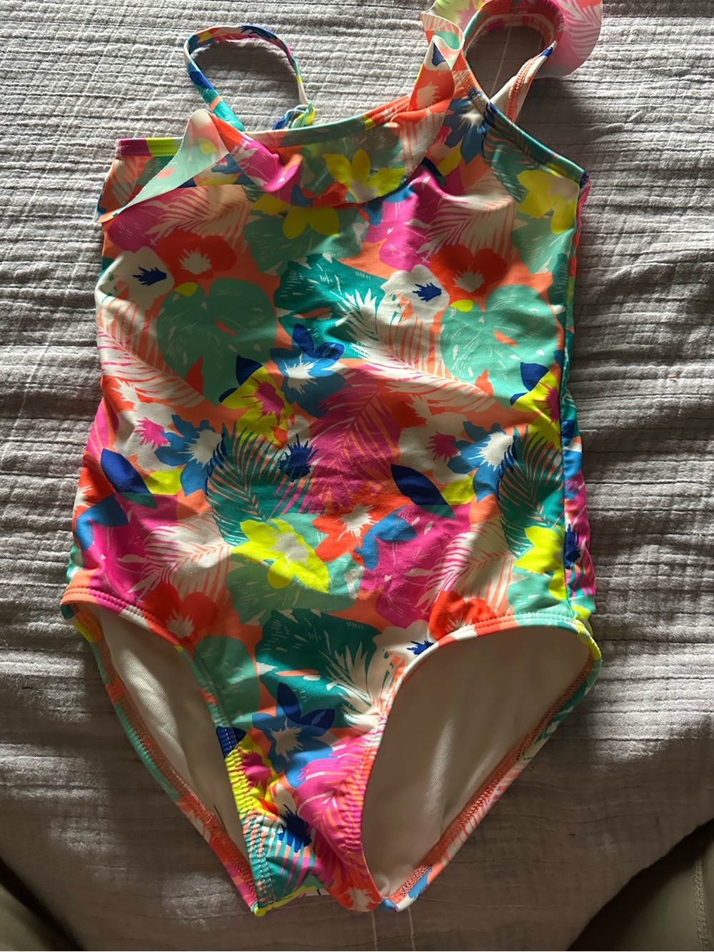 Cat & Jack Bright Multi Floral One-Piece Swimsuit